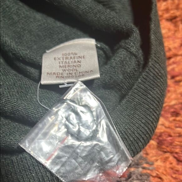 Peter Milar Green Zip Up Sweater with Long Sleeves and Textured Fabric wool - Picture 3 of 6